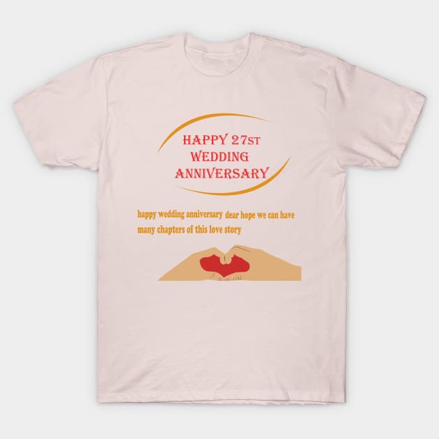 happy 27st wedding anniversary T-Shirt by best seller shop